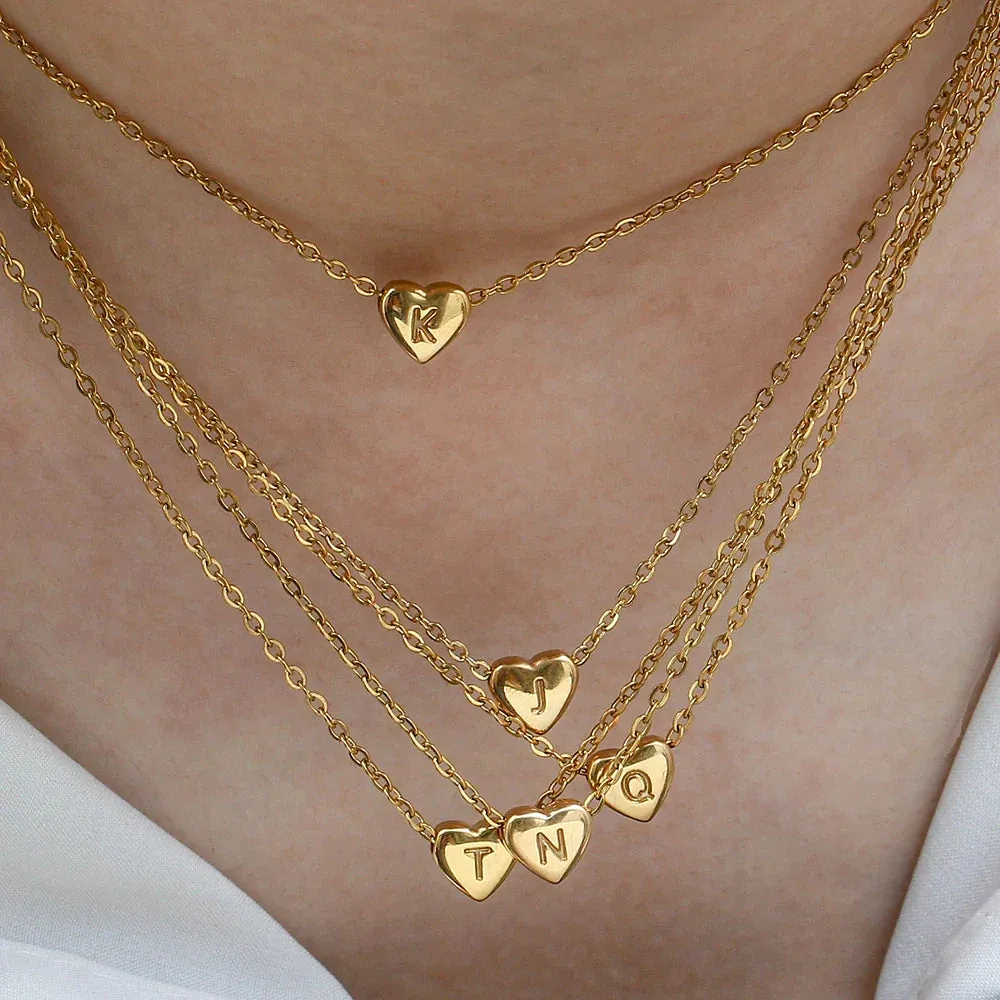 Small Love Initial Necklace