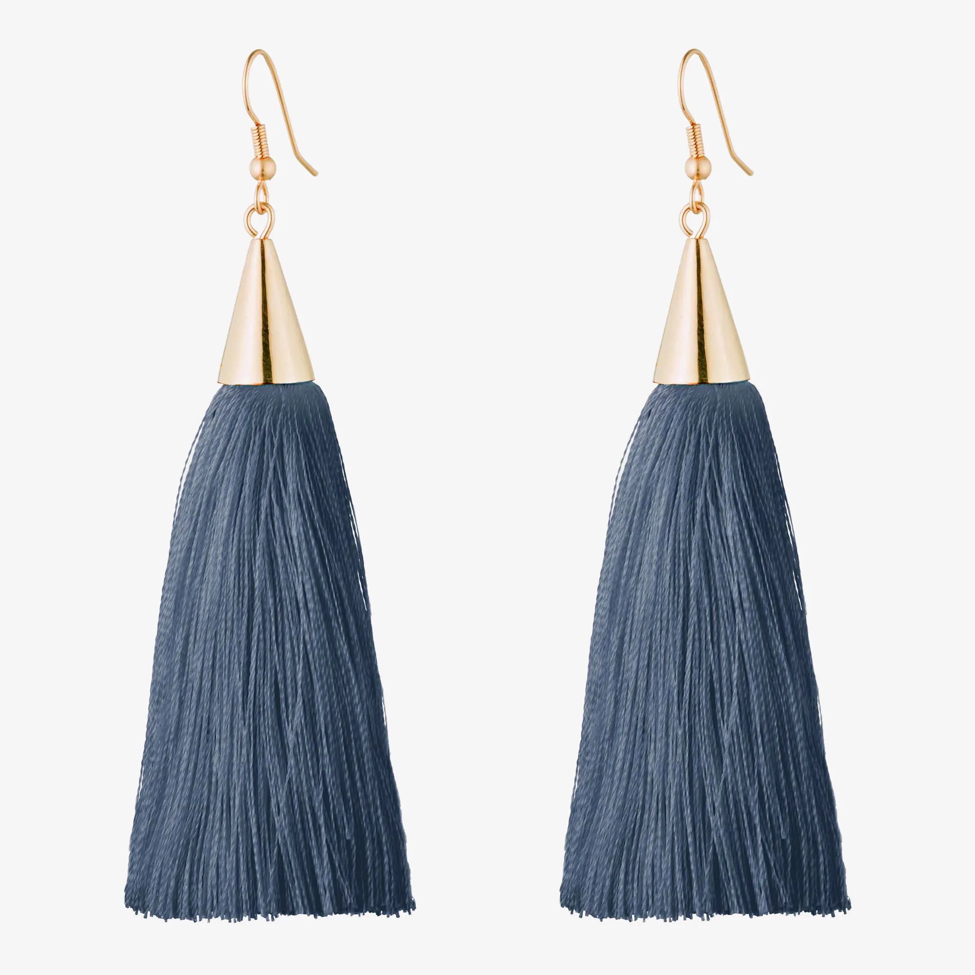 SMALL SILK TASSEL EARRINGS