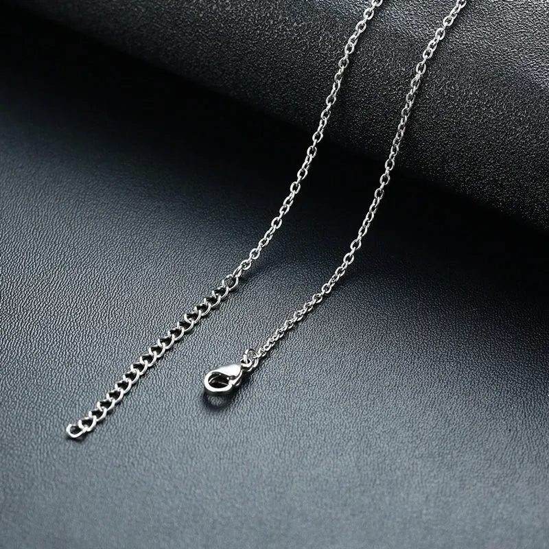 Small Size High Quality Glossy Finish Waterproof Cross Stainless Steel Pendant Necklace Chain for Women & Men