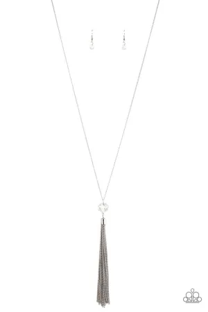 Socialite of the Season White Paparazzi Necklace