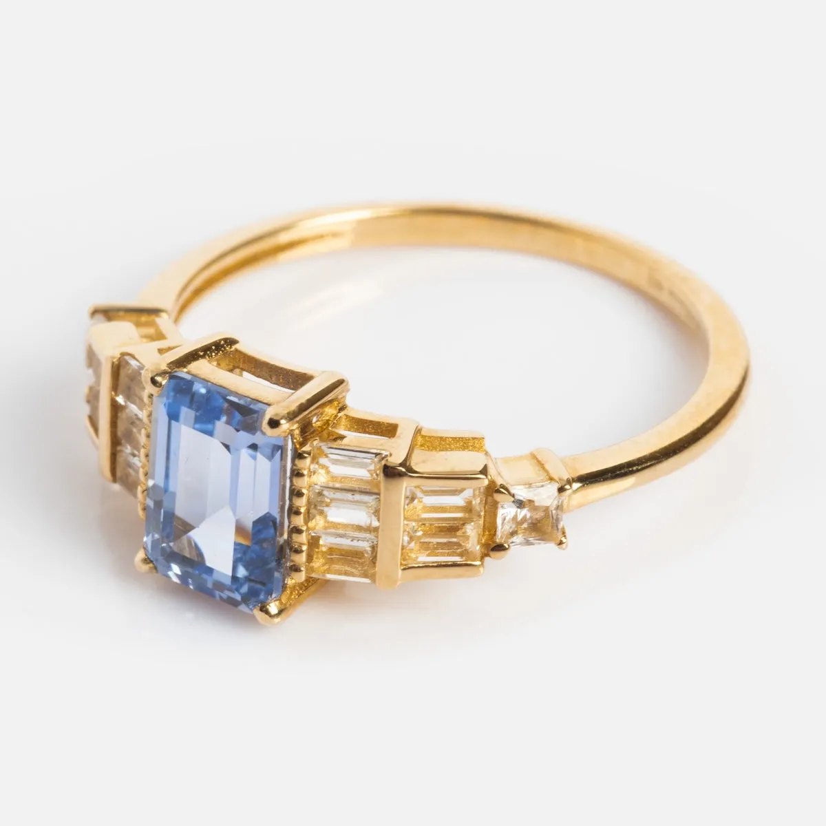 Solid Gold 2024 December Capsule Vintage Inspired Tanzanite Statement Ring