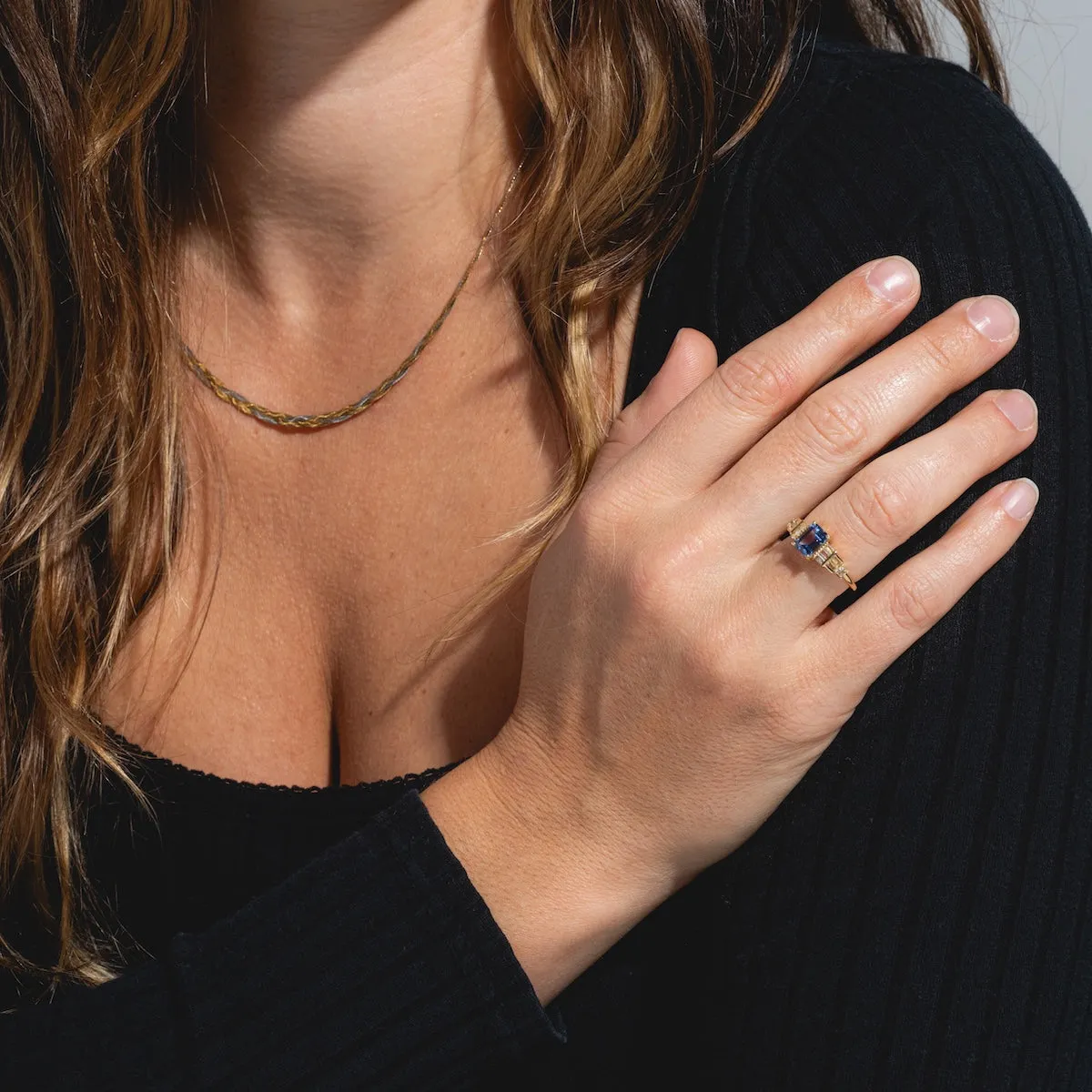 Solid Gold 2024 December Capsule Vintage Inspired Tanzanite Statement Ring