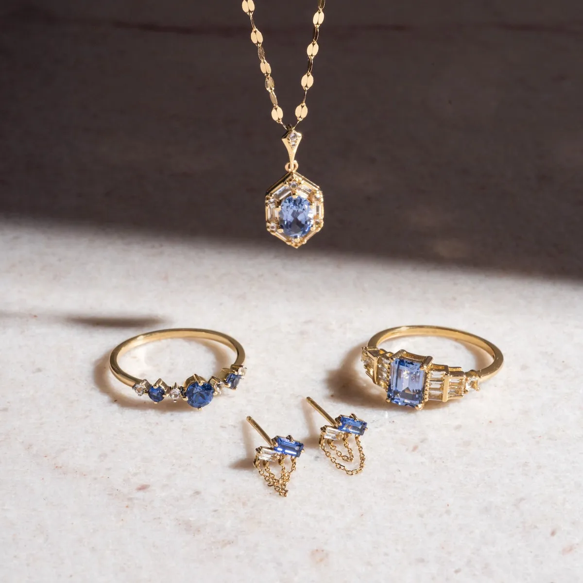 Solid Gold 2024 December Capsule Vintage Inspired Tanzanite Statement Ring