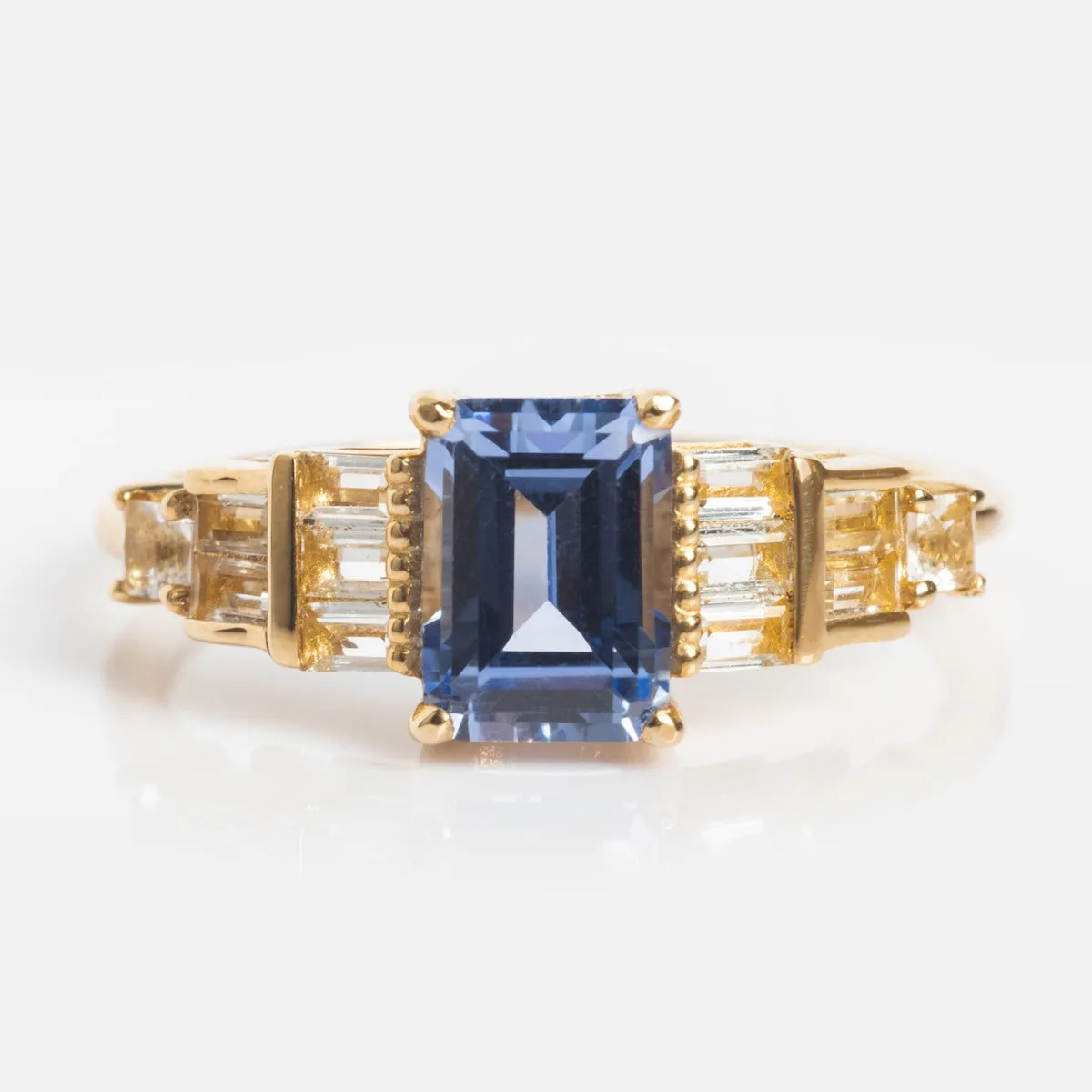 Solid Gold 2024 December Capsule Vintage Inspired Tanzanite Statement Ring