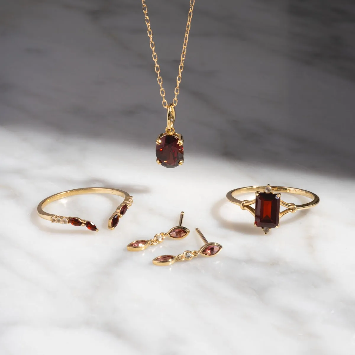 Solid Gold 2025 January Capsule Classic Garnet Statement Ring