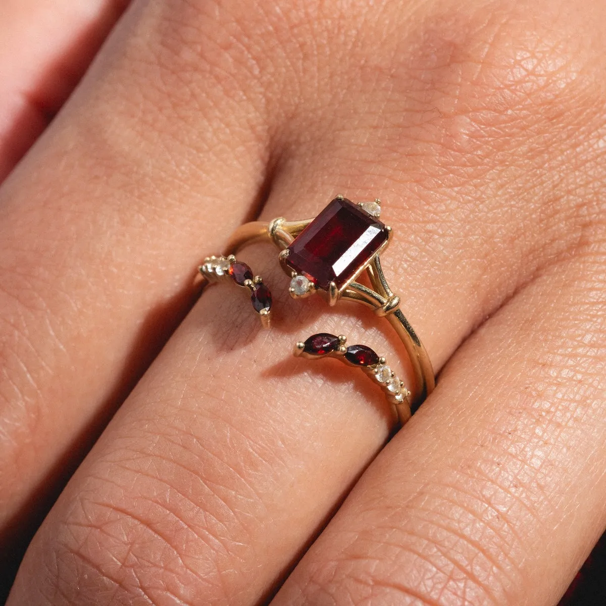 Solid Gold 2025 January Capsule Classic Garnet Statement Ring