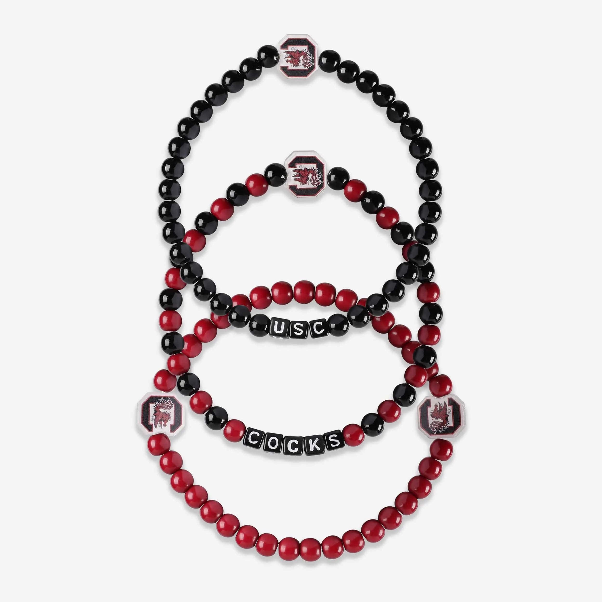 South Carolina Gamecocks 3 Pack Beaded Friendship Bracelet