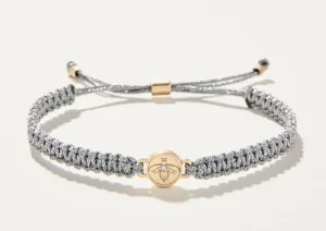 Spartina 449 Friendship Bracelet Metallic Silver/Bee