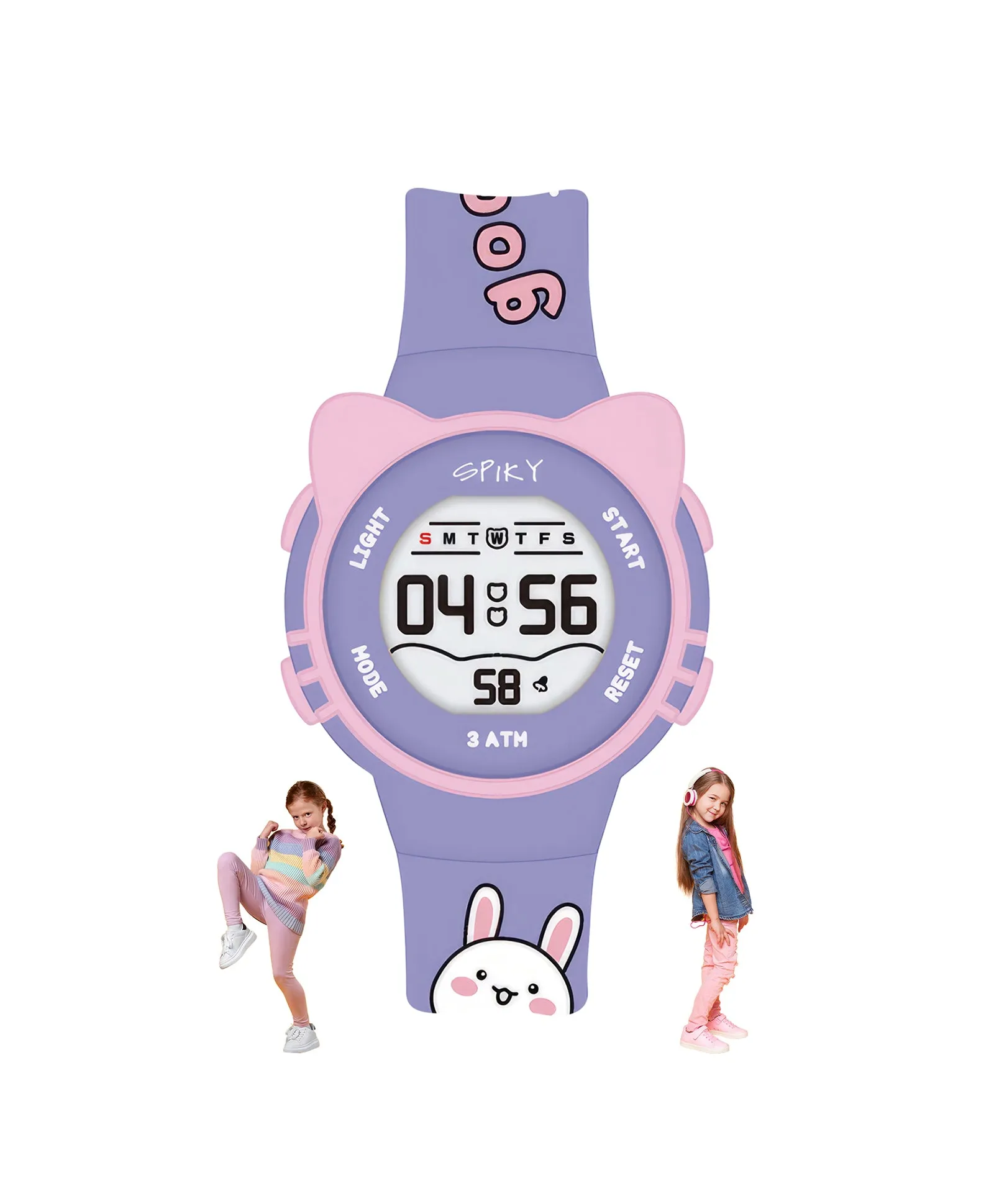 Spiky Eva17 Round Cat Shaped Digital Watch