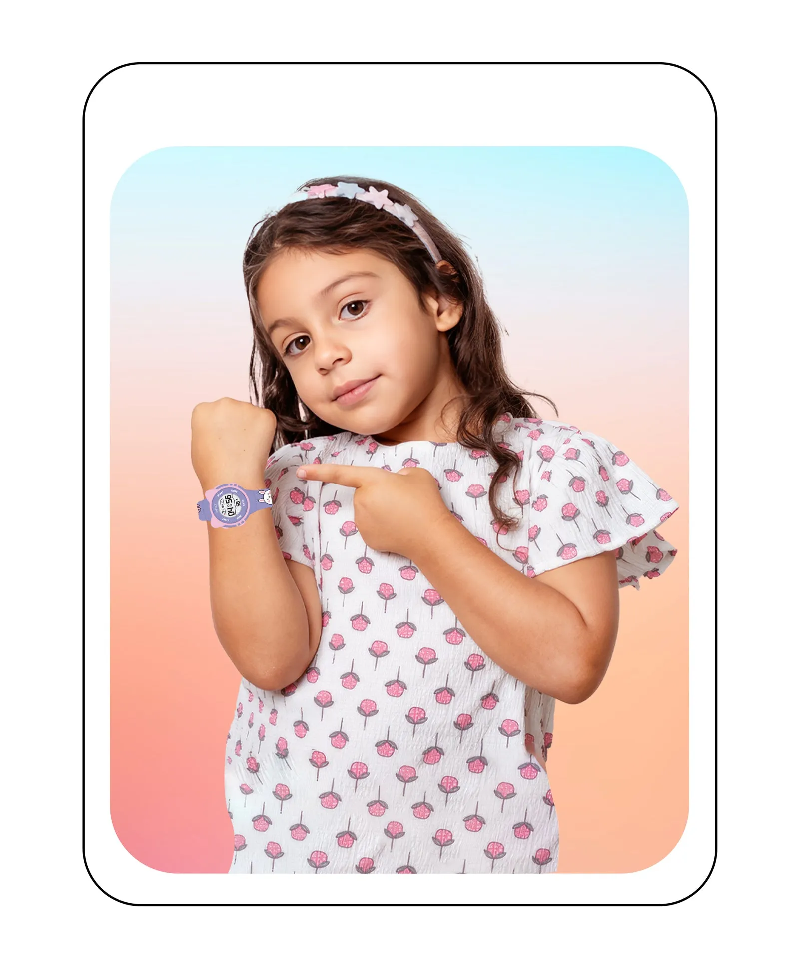 Spiky Eva17 Round Cat Shaped Digital Watch