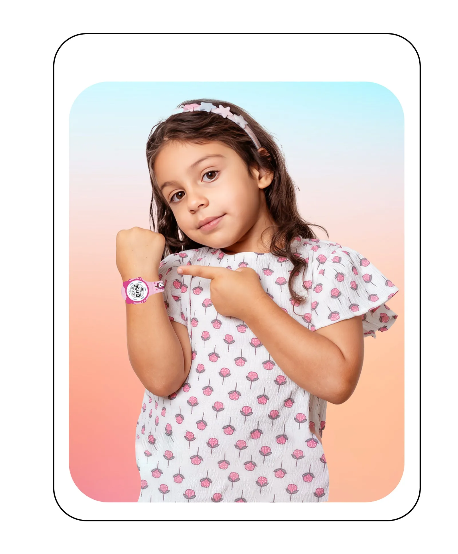 Spiky Eva17 Round Cat Shaped Digital Watch
