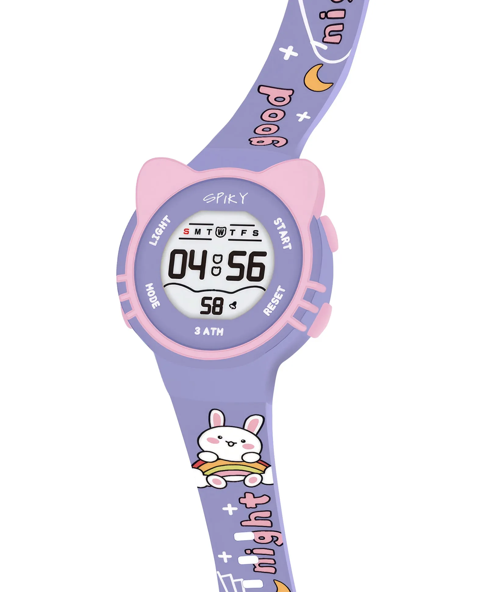 Spiky Eva17 Round Cat Shaped Digital Watch