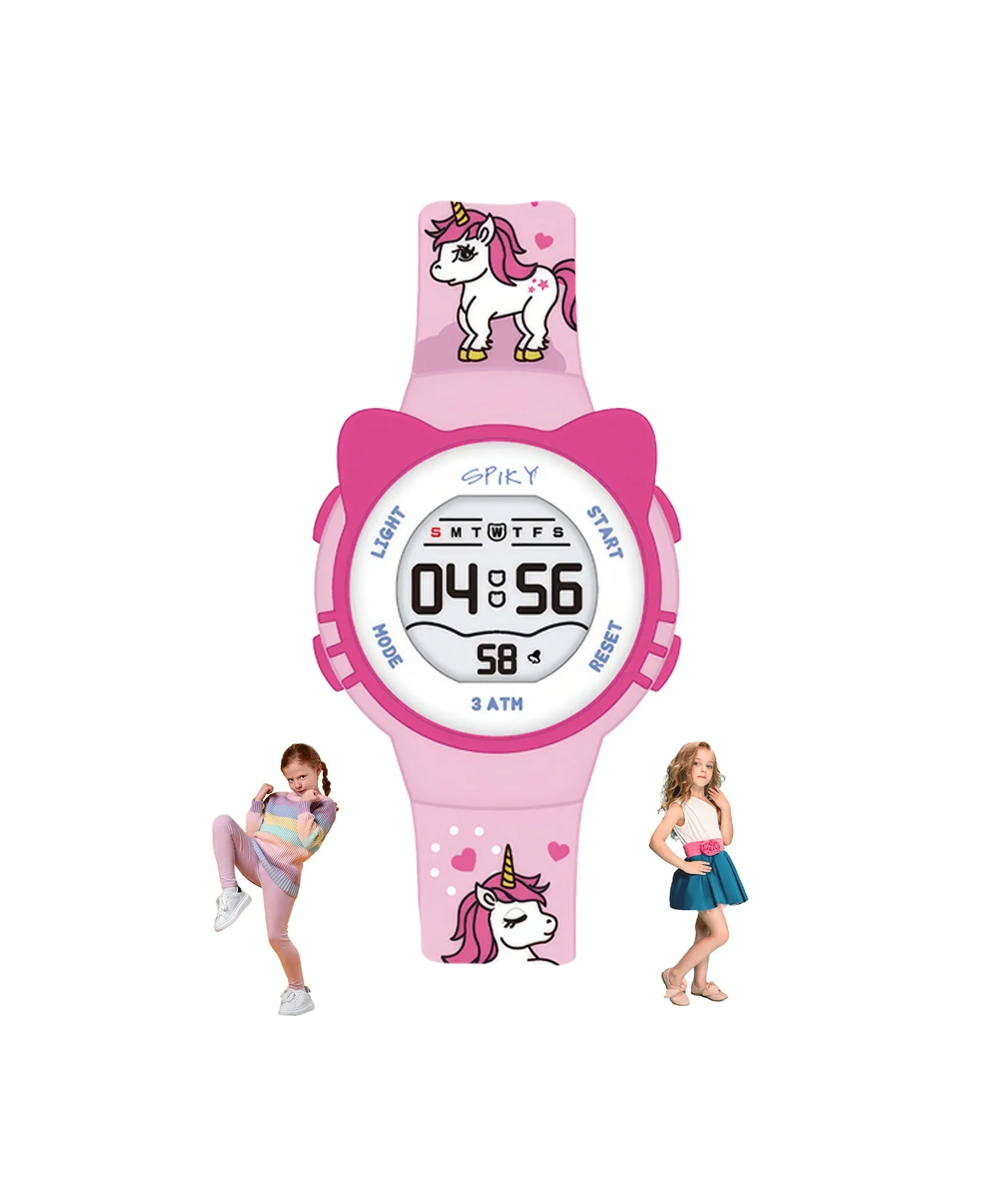 Spiky Eva17 Round Cat Shaped Digital Watch
