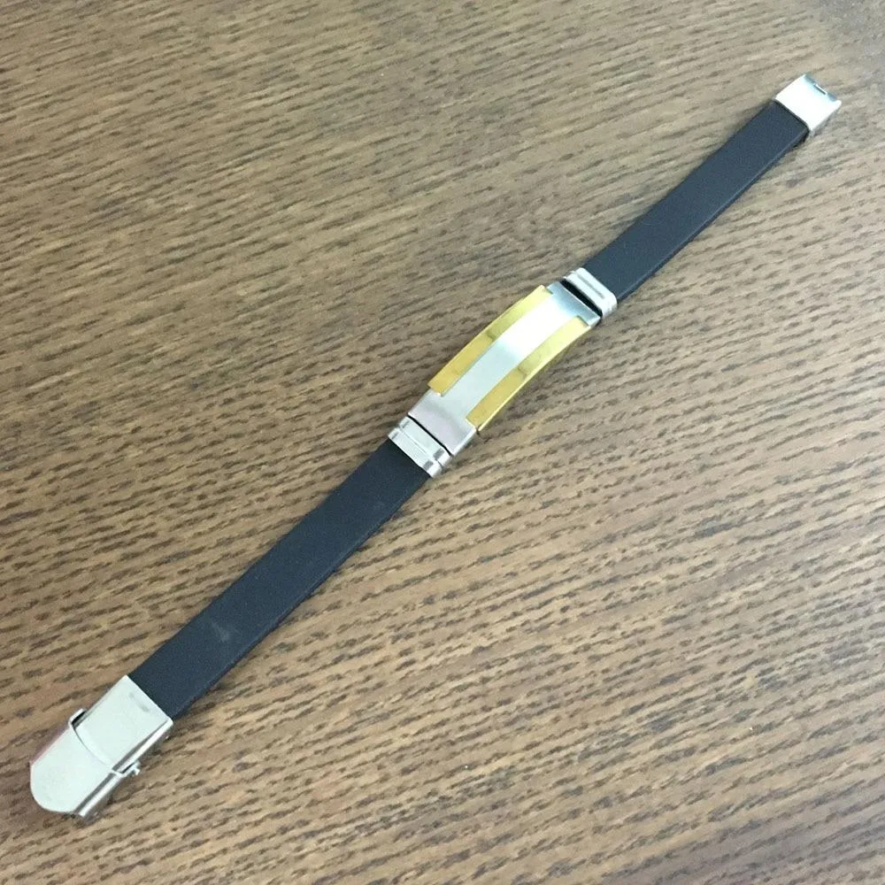 Stainless Steel Genuine Leather Punk Bracelets for Women, Trendy Black Wristbands, Anniversary Gift