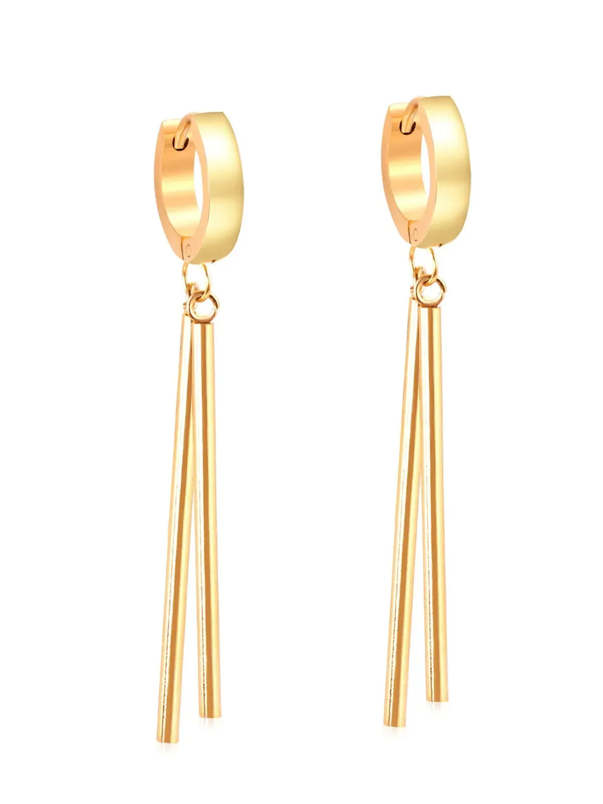 Stainless Steel Tassel Drop Earrings - FD ⚡