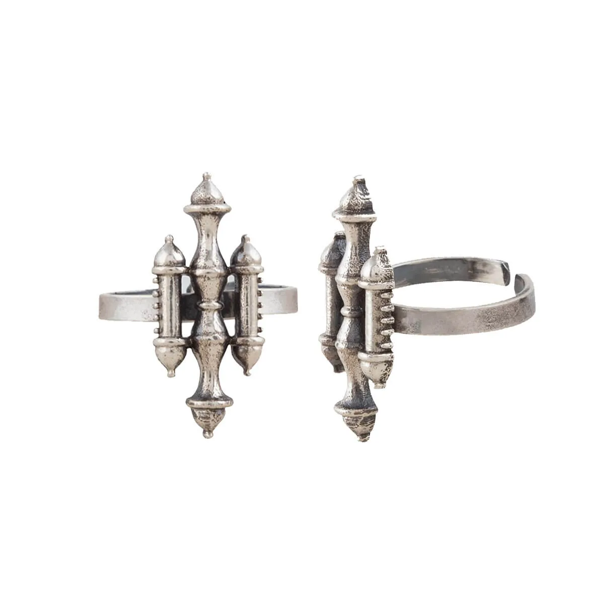 Stambh Silver Toe Rings by MOHA