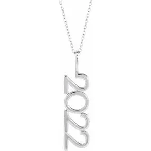 Sterling Silver 2022 Year 16-18" Necklace