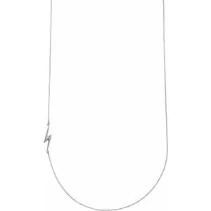Sterling Silver Lightning Bolt 18" Necklace