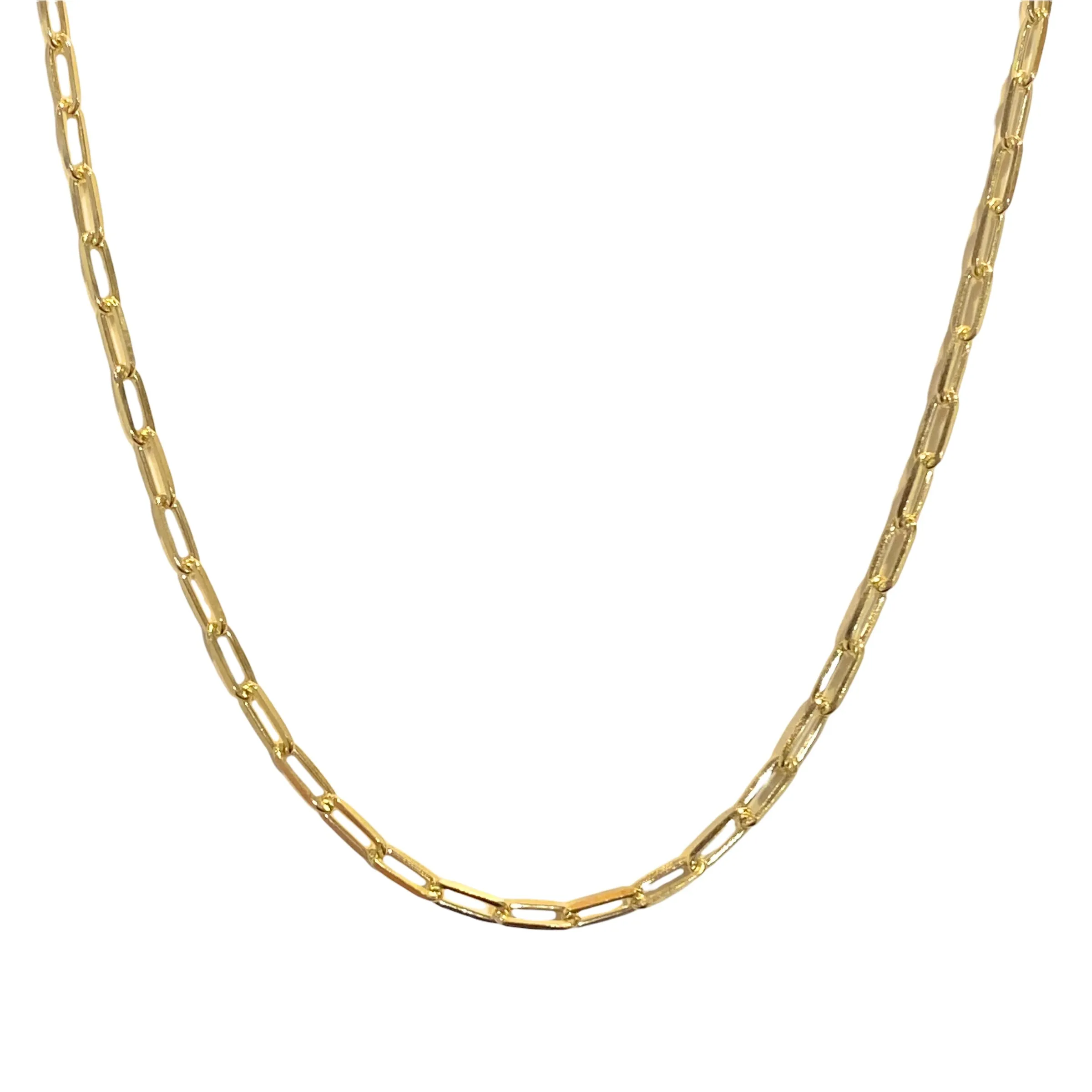 Sterling Silver Paperclip Link Chain 12.5” Choker Necklace