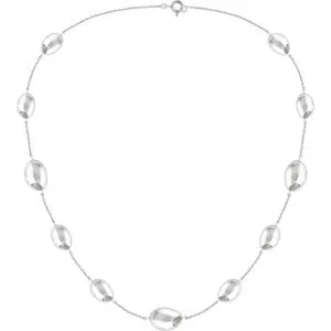 Sterling Silver Station 18" Necklace