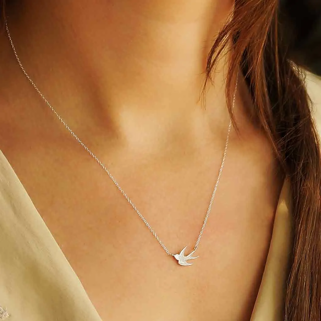 Sterling Silver Swallow Necklace