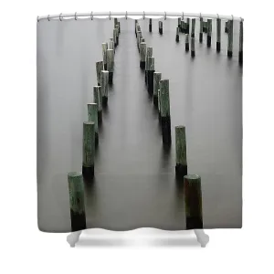 Still Pier - Shower Curtain