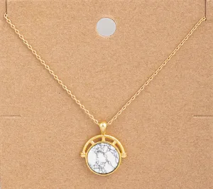Stone Globe Pendant Necklace