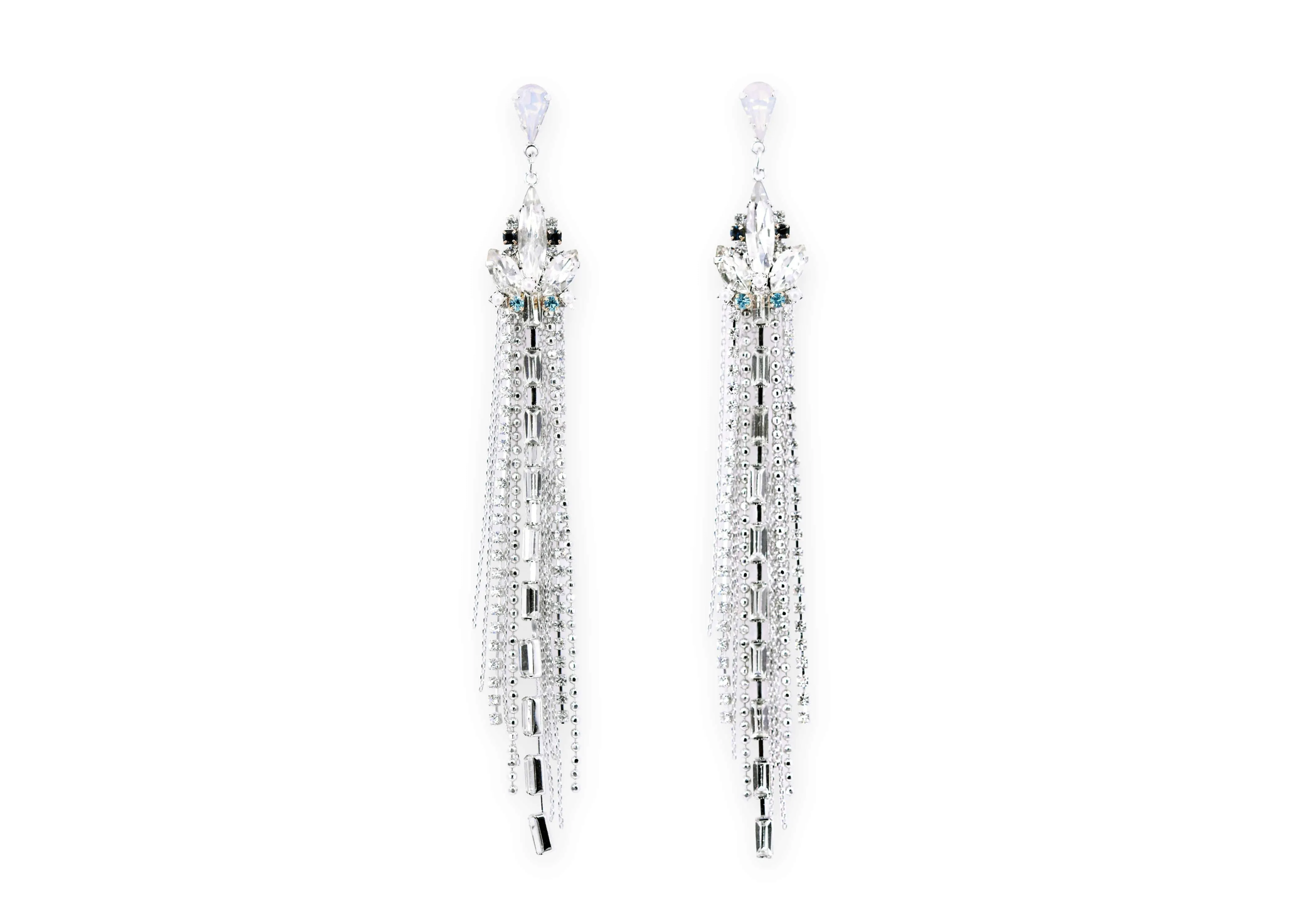 Stunning silver tassel earrings