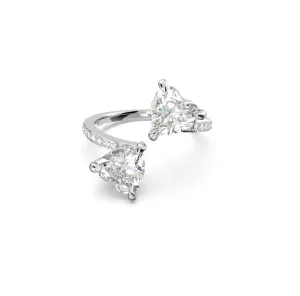 Swarovski Attract Soul Heart Rhodium Ring