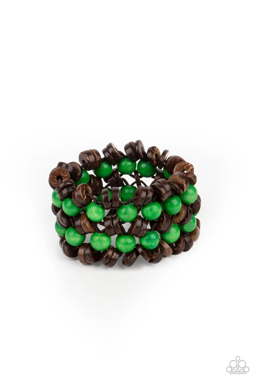 Tahiti Tourist Green Paparazzi Bracelet