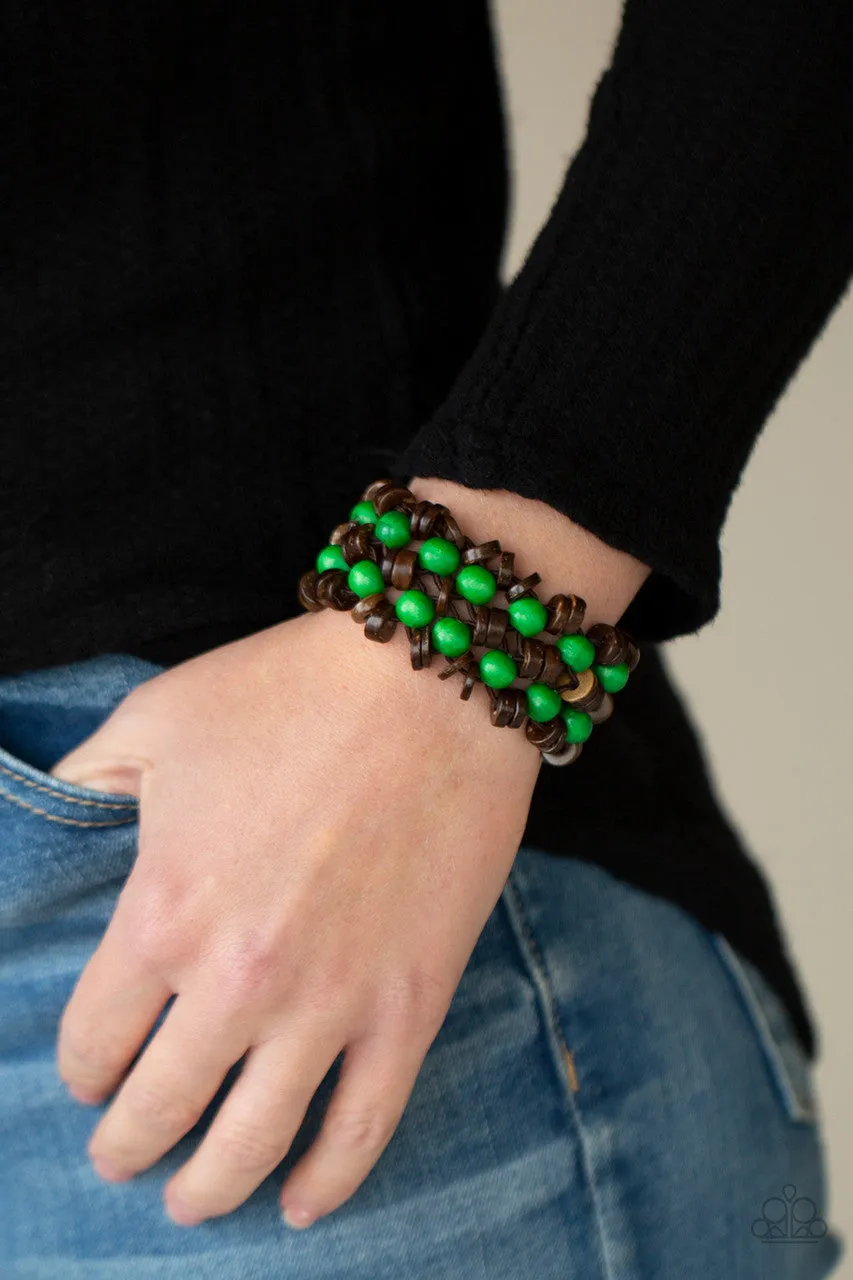 Tahiti Tourist Green Paparazzi Bracelet