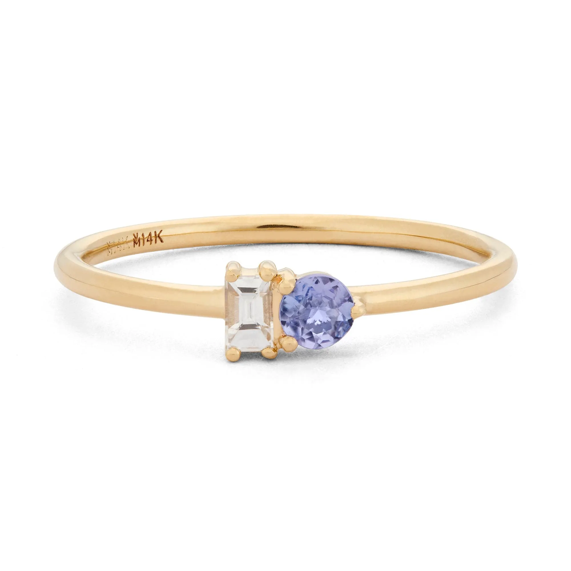 Tanzanite & Diamond Baguette Ring
