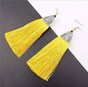 Tassel Earrings - African Thread drp Earrings