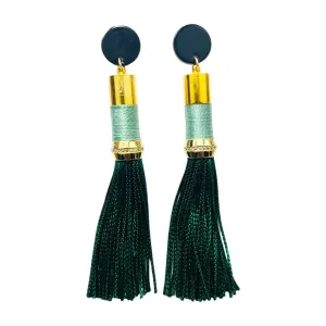 Tassel Earrings Seafoam/Forest