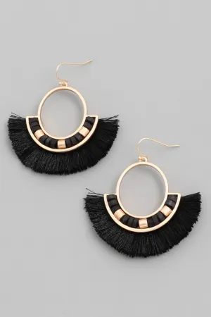 Tassel Fan Drop Earrings