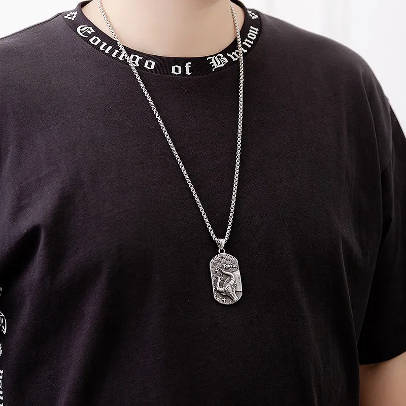 Taurus 3D dog tag necklaces