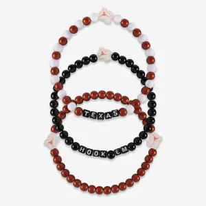 Texas Longhorns 3 Pack Beaded Friendship Bracelet