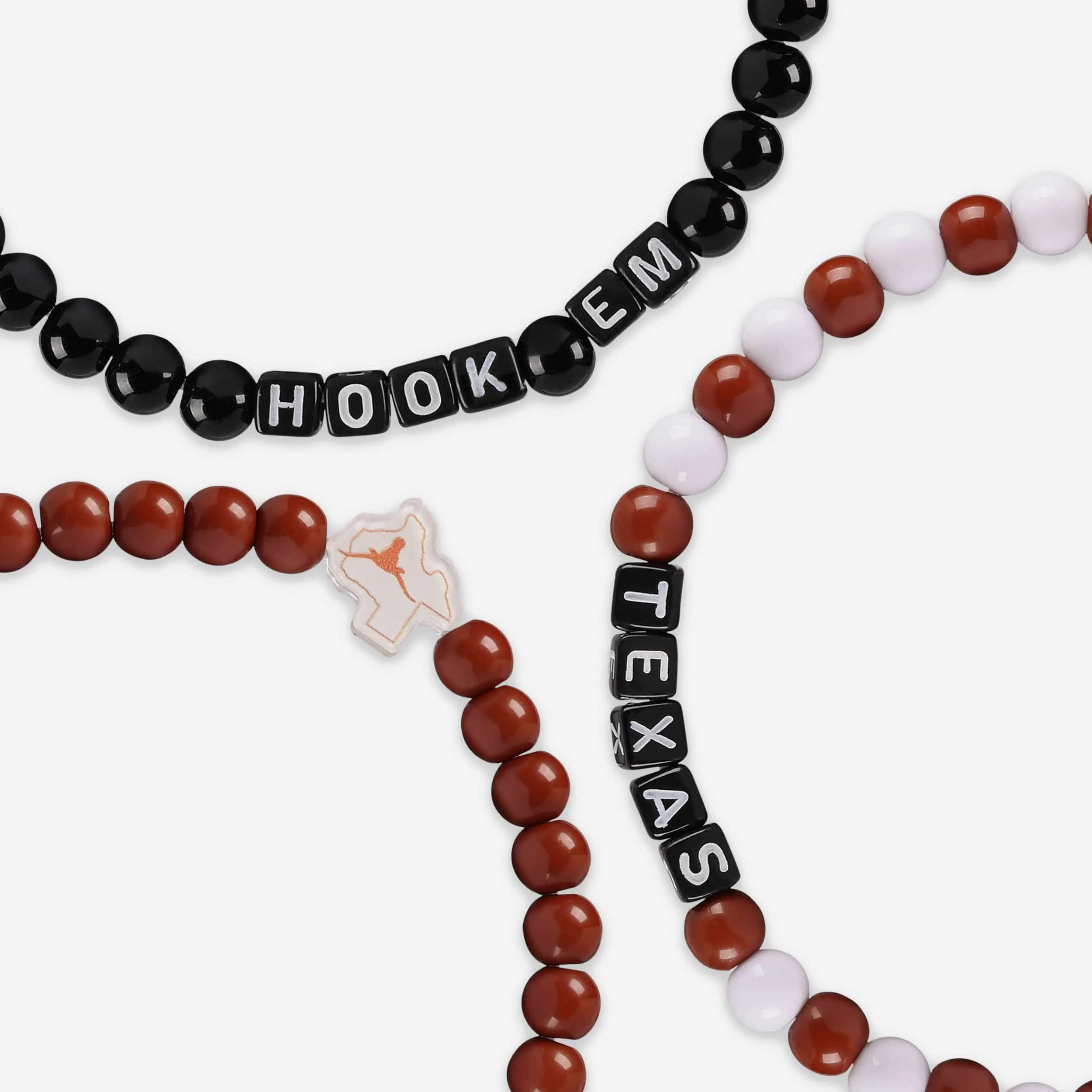Texas Longhorns 3 Pack Beaded Friendship Bracelet