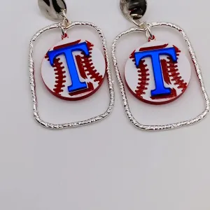 Texas Rangers Dangle Earrings