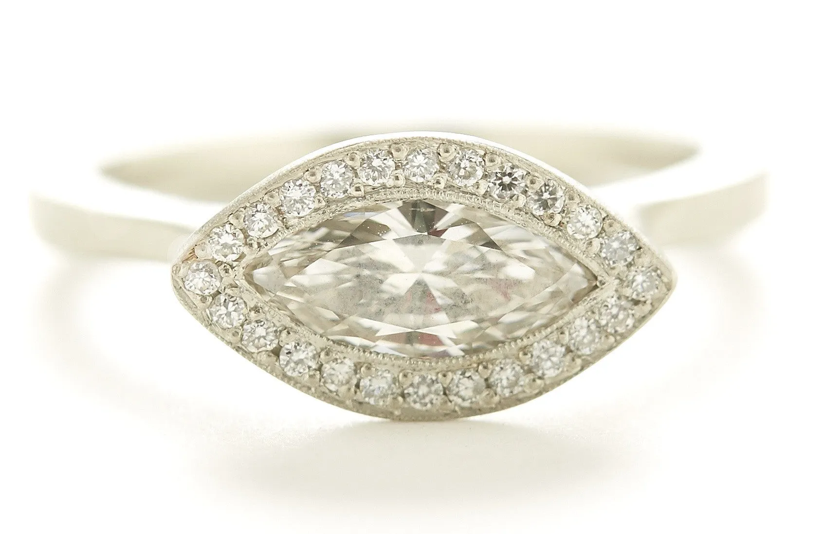 The Brilliant Eye Marquise Diamond Halo Ring