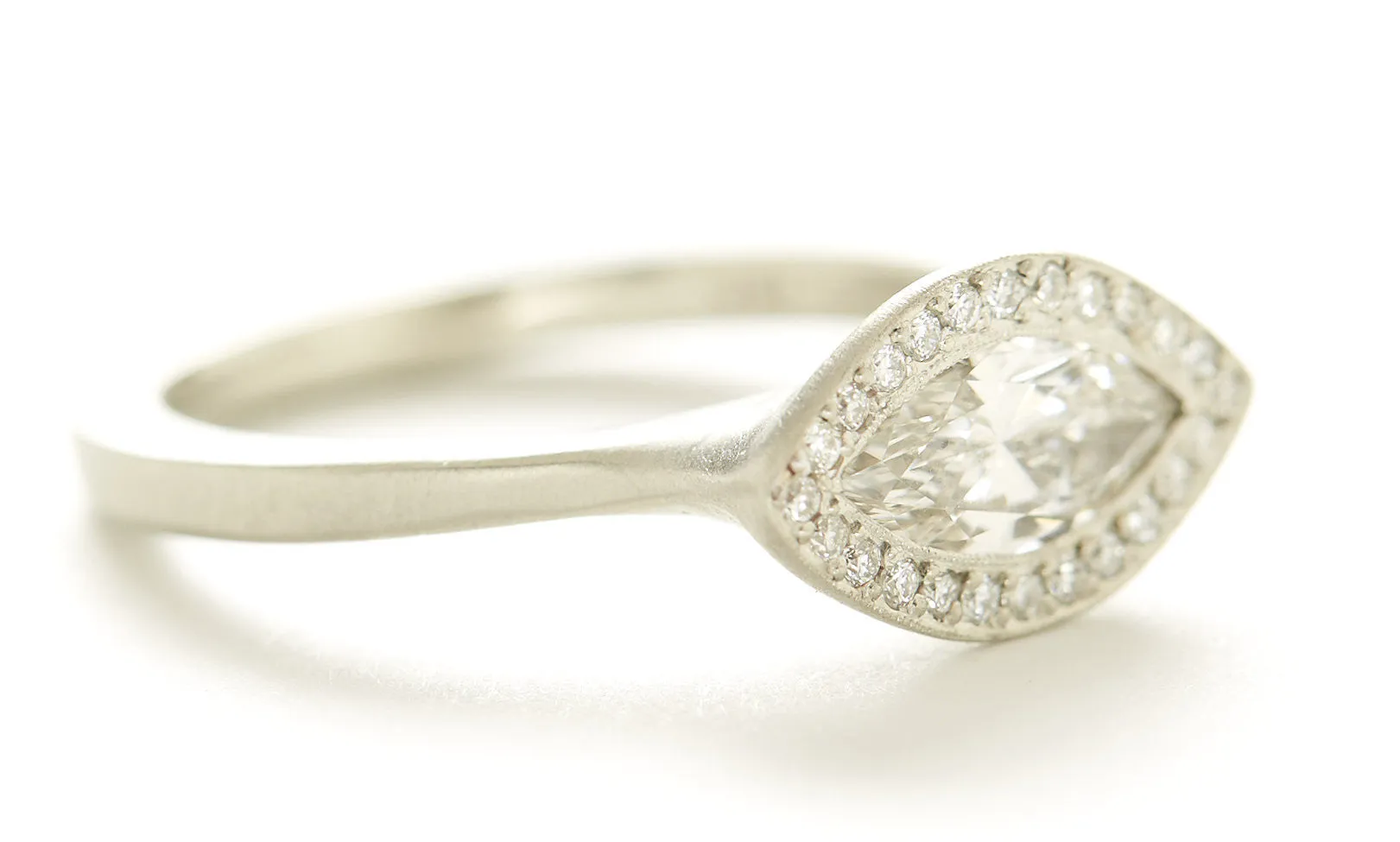 The Brilliant Eye Marquise Diamond Halo Ring