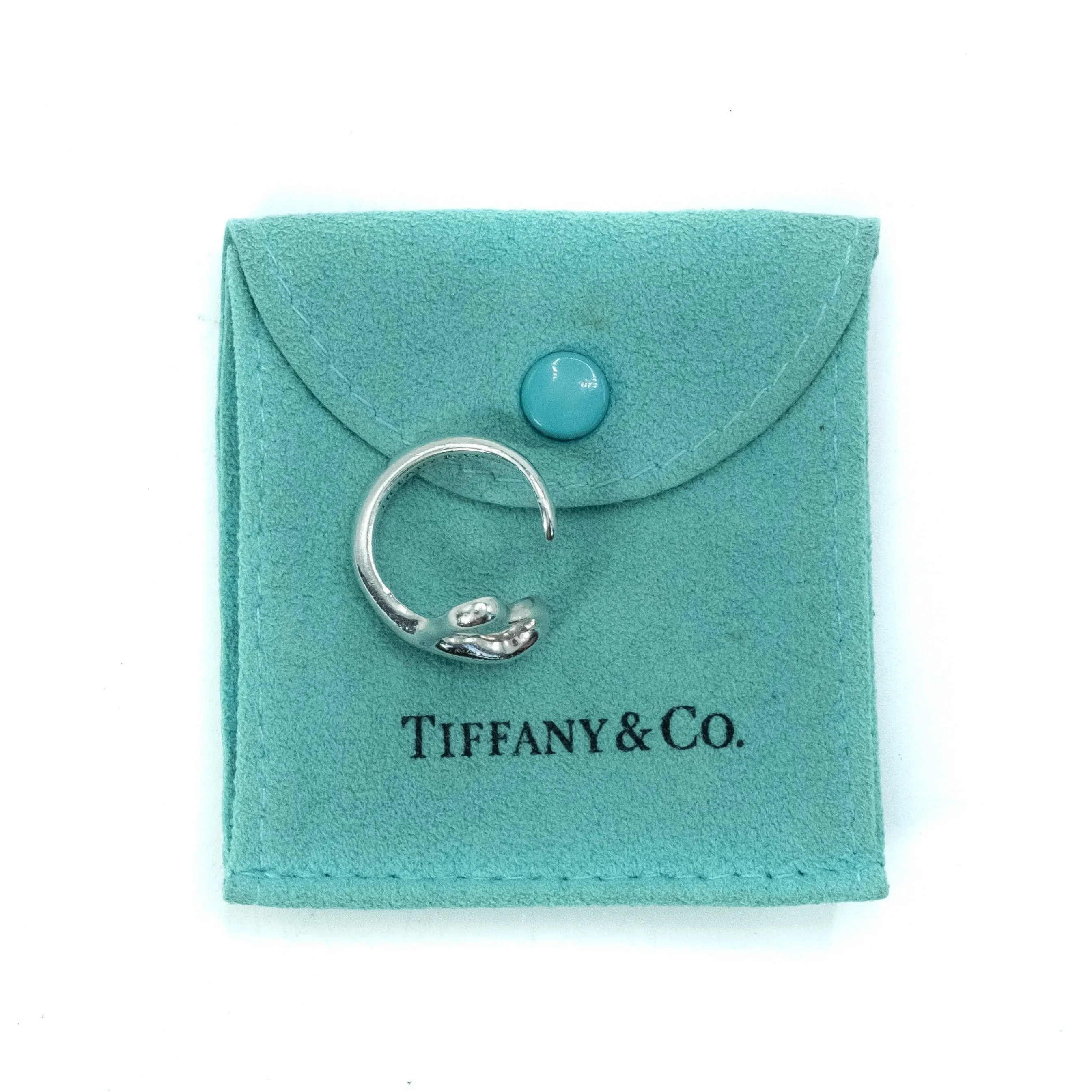 Tiffany & Co Elsa Peretti Open Heart Sterling Silver Ring Size - H