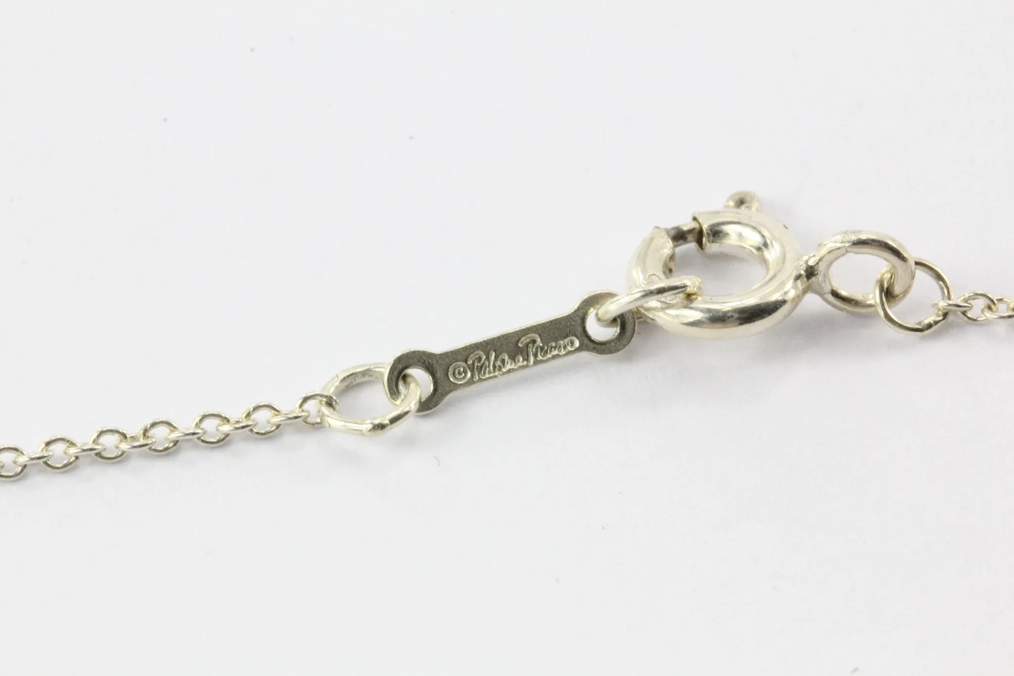 Tiffany & Co Sterling Silver 925 Paloma's Crown of Hearts Medallion Necklace