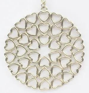 Tiffany & Co Sterling Silver 925 Paloma's Crown of Hearts Medallion Necklace