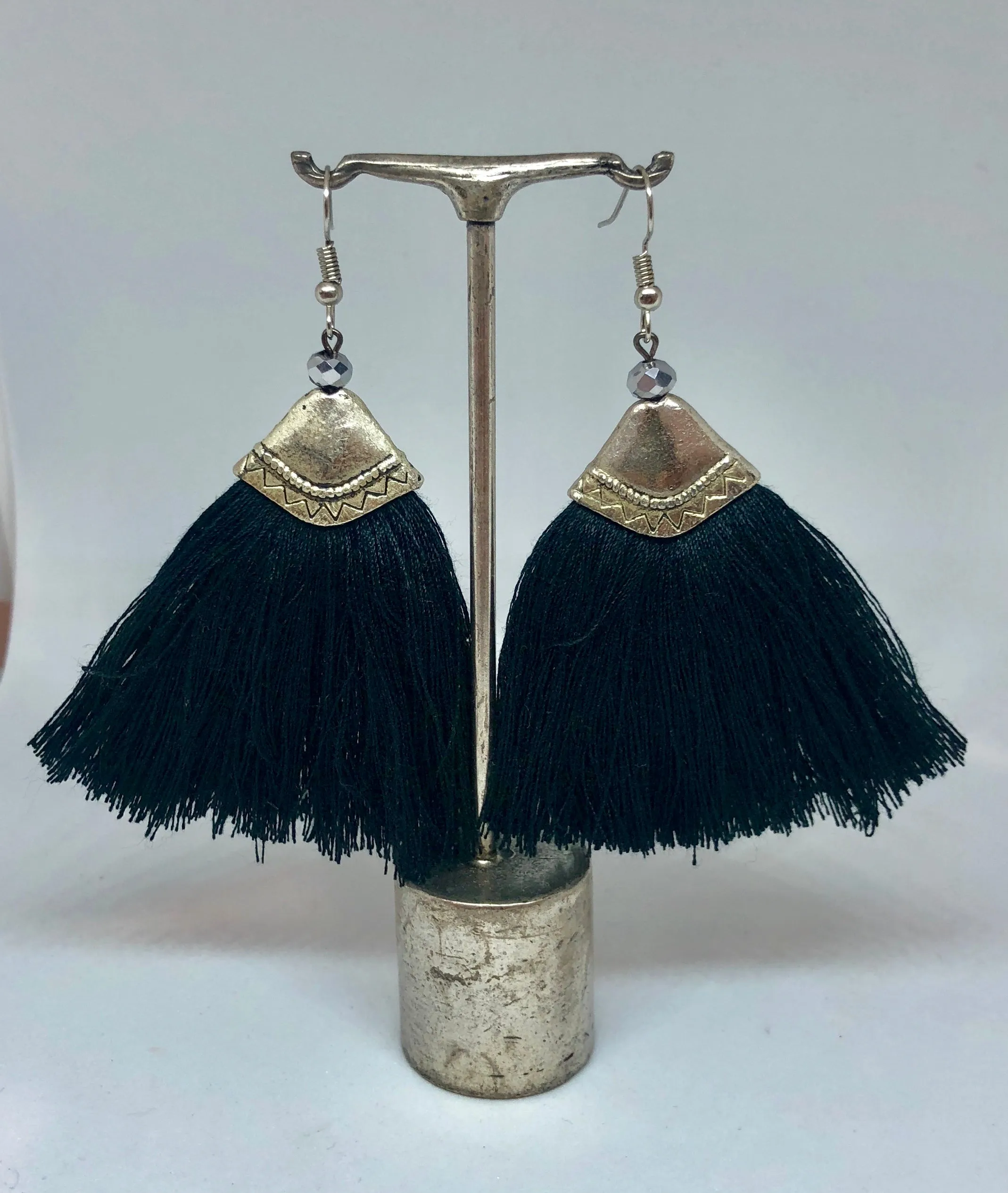 TM. Fan Tassel Earrings