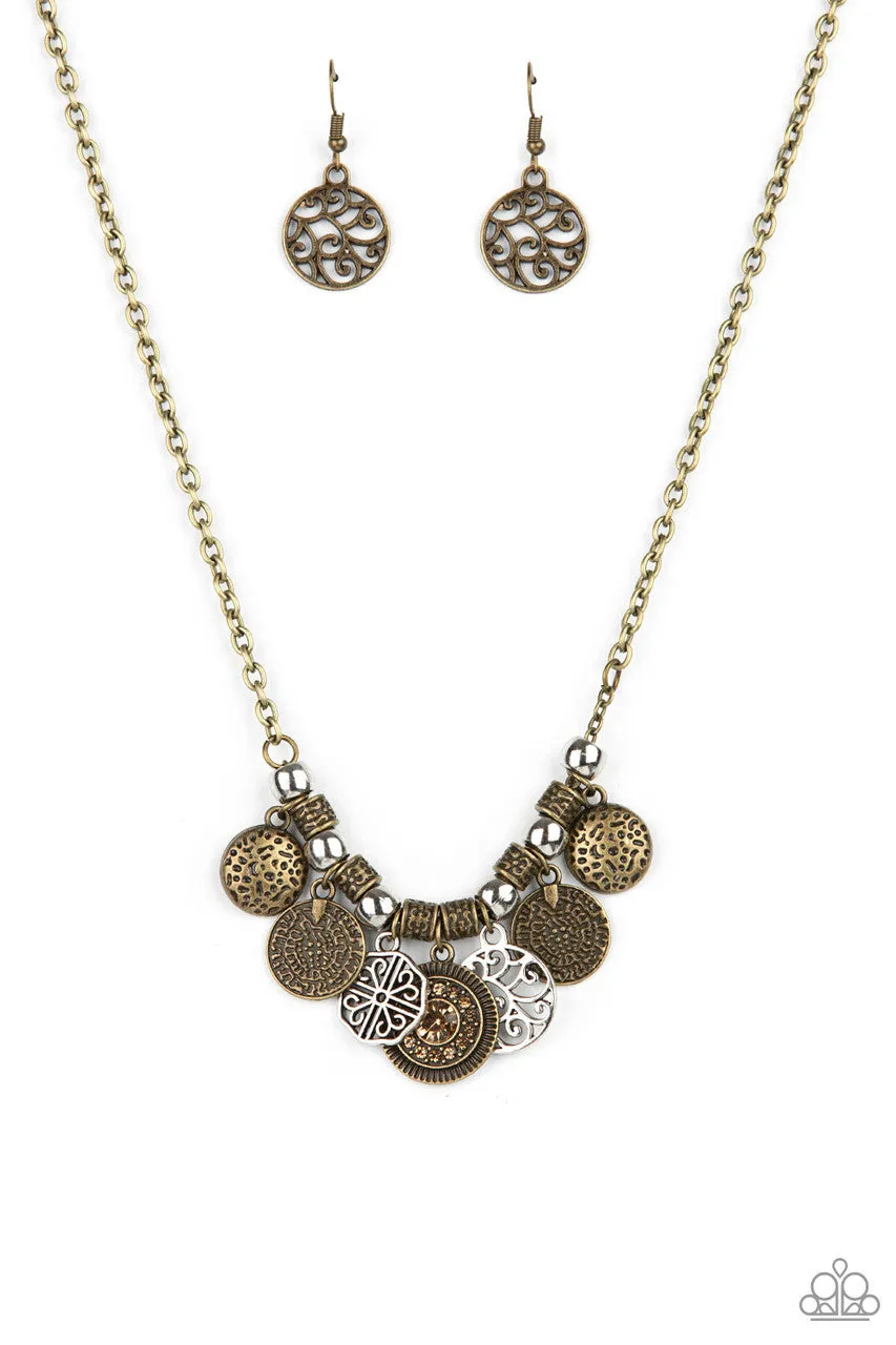 To Coin a Phrase Brass Paparazzi Necklace