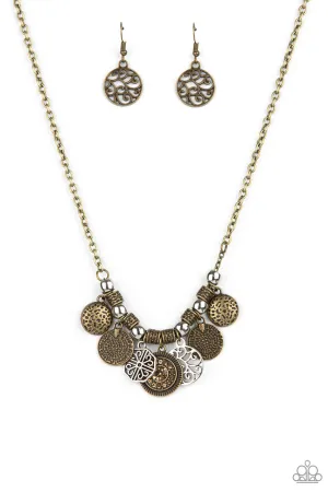 To Coin a Phrase Brass Paparazzi Necklace