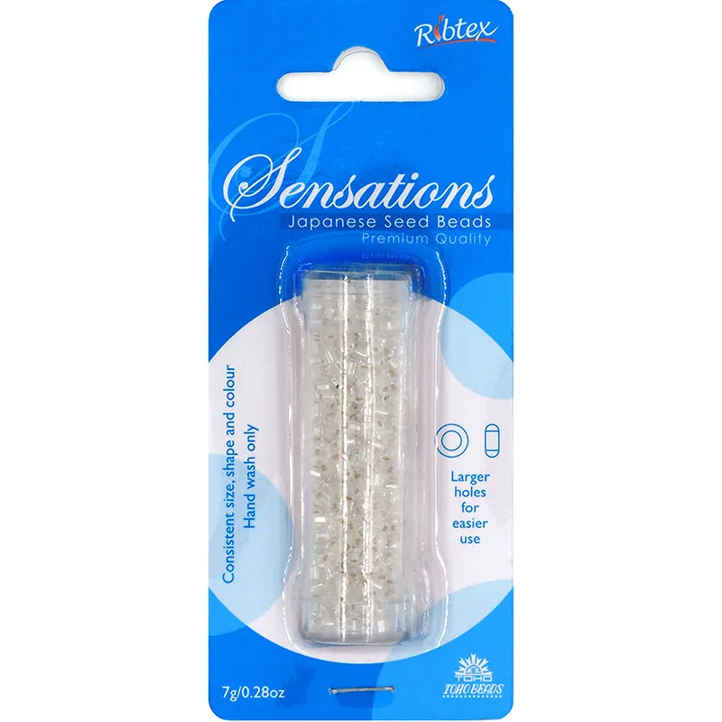 TOHO 2MM SEED BEAD FLAT EDGE SILVER 7G