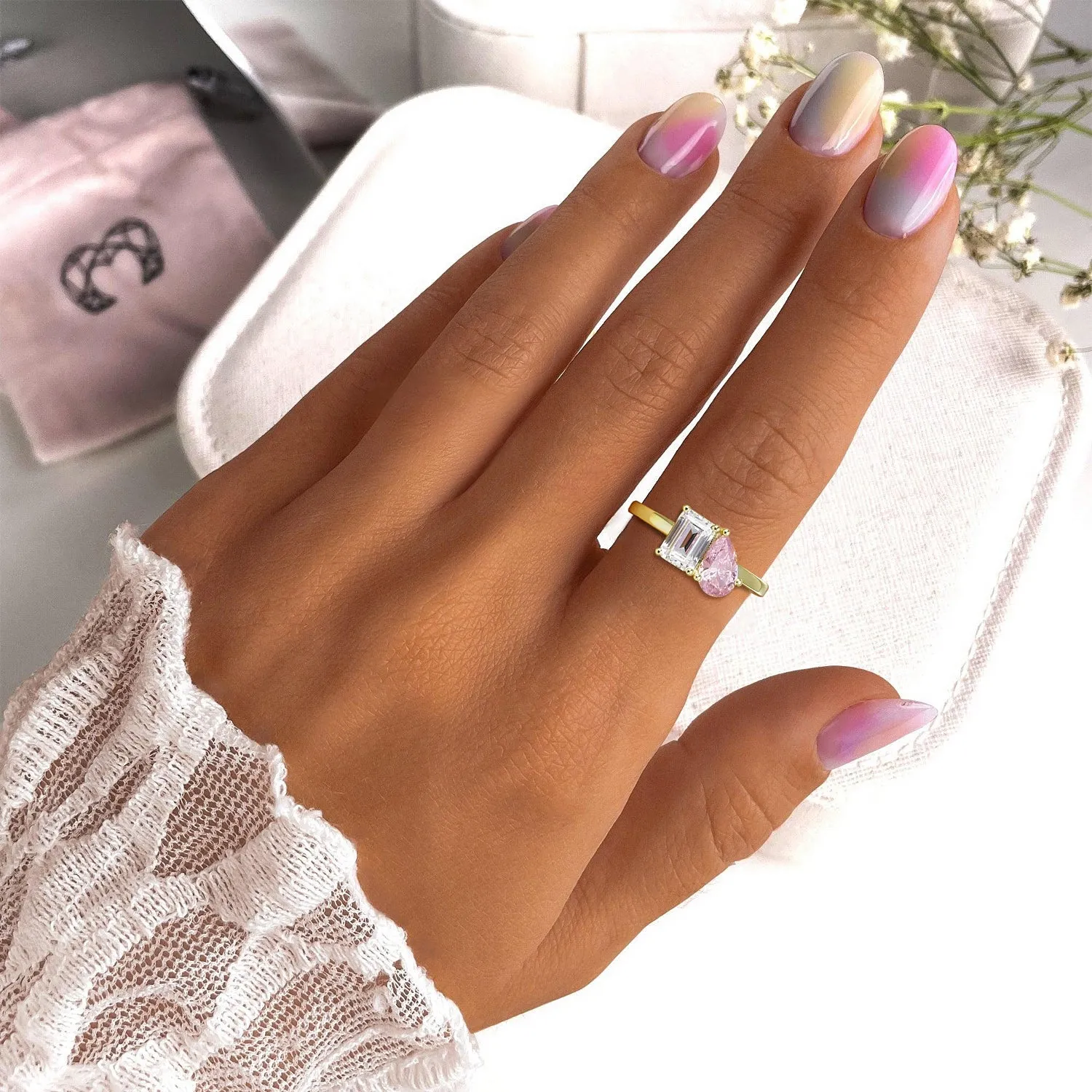 Toi et Moi Birthstone Ring
