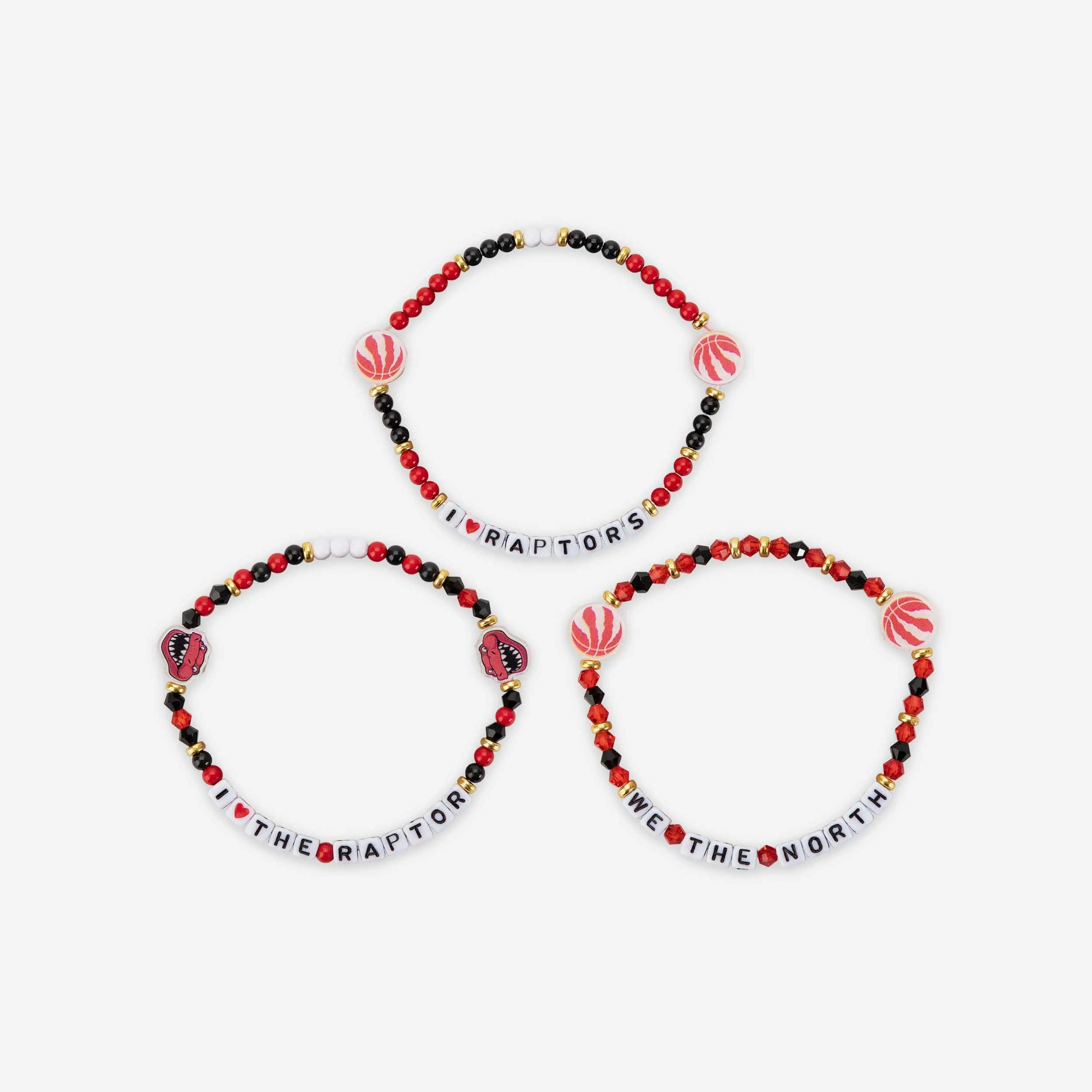 Toronto Raptors 3 Pack Friendship Bracelet